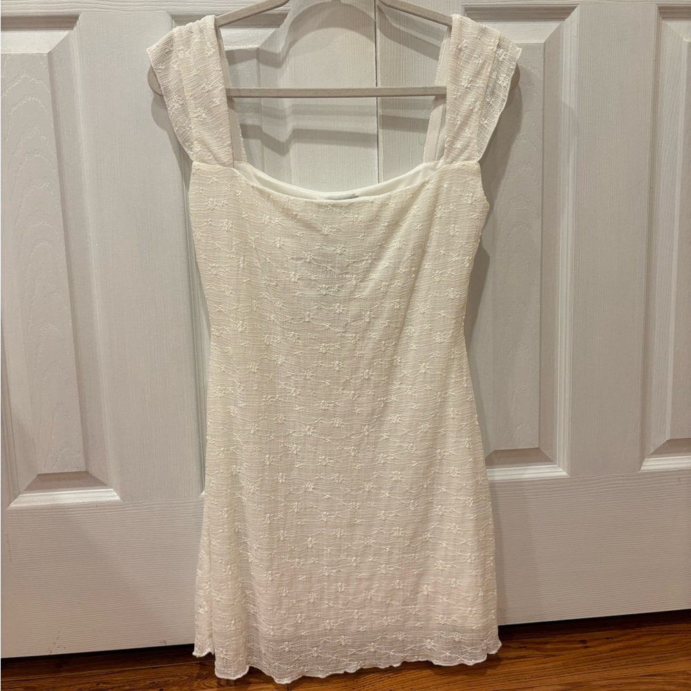 Princess Polly White Textured Mini Dress